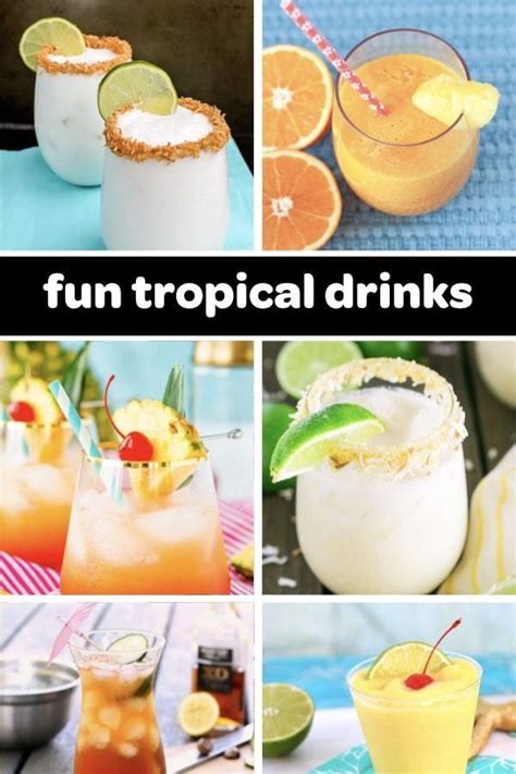 A List Of Easy Tropical Drink Recipes Perfect For A Luau Party Try Cocktails With Pineapple