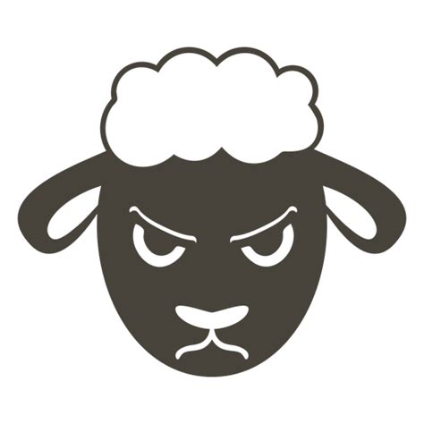 Sheep Angry Head Muzzle Flat Transparent Png Svg Vector File
