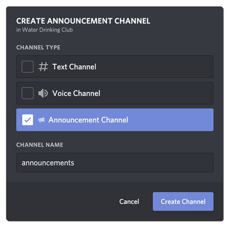 Announcement Channels Discord