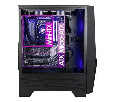 Msi Mag Forge 100m Mid Tower Gaming Case Black Mag Forge 100m Ccl