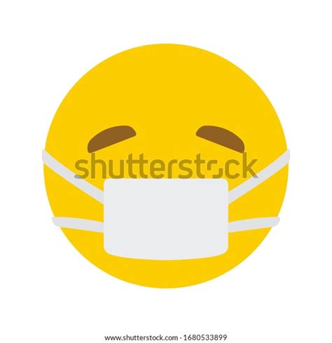 Medical Mask Emoji Vector Emoticon Simple Stock Vector Royalty Free