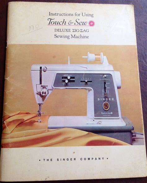 Touch Sew Deluxe Zig Zag Singer Instructions For Using 1964