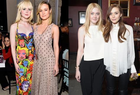 Elle Fanning Brie Larson Dakota Fanning And Elizabeth Olsen Wyr Switch Between Elles Ass