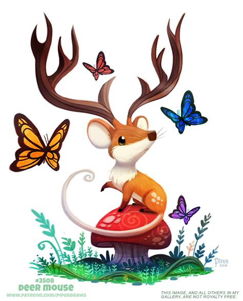 Daily Paint 2508 Deer Mouse By Cryptid Creations On Deviantart Daily