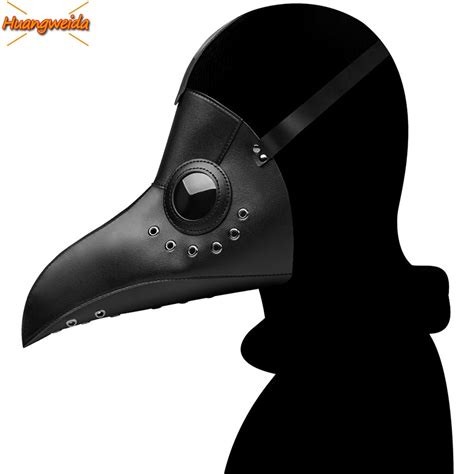 Plague Doctor Mask Leather Black Beak Plague Doctor Halloween Steampunk
