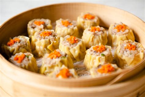 Shumai 燒賣 Are Steamed Pork Dumplings That Are Perennial Favorites At