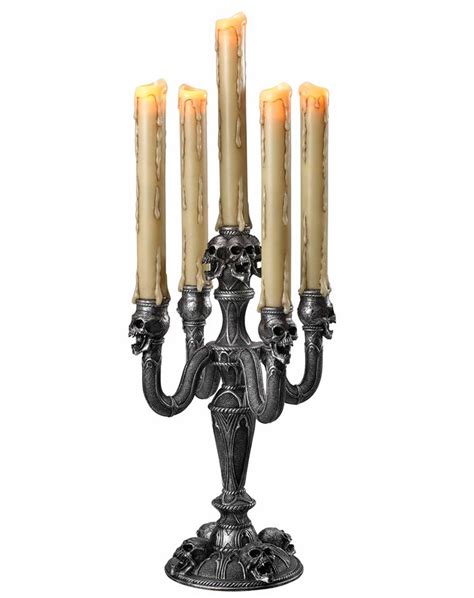 Led Skull Candelabra Prop Spirit Halloween Halloween Candles