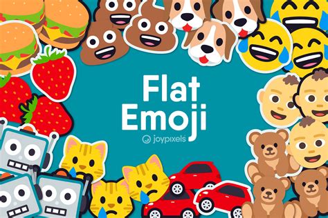 Flat Emoji Icons By Joypixels Outline Icons ~ Creative Market