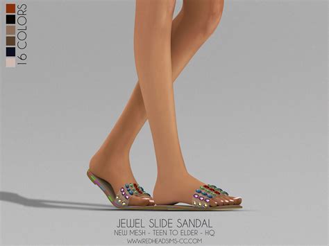 Jewel Slide Sandal Redheadsims Cc