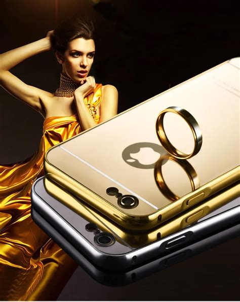 Luxury Mirror Phone Bags For Iphone 6 6s Metal Aluminum Frame Ultra