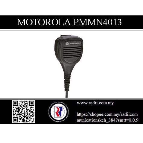 Motorola Pmmn4013 Remote Speaker Mic Shopee Malaysia