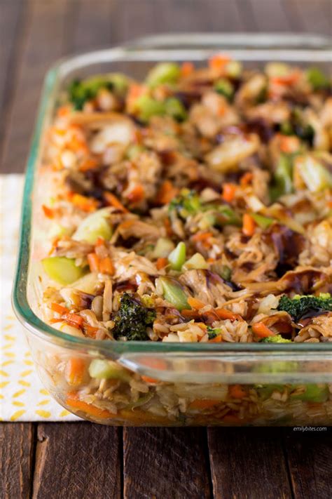 • chicken teriyaki is a very popular japanese food in the us. Teriyaki Chicken and Rice Casserole - Emily Bites