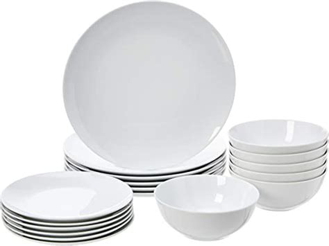 Dining Entertaining Dinnerware Sets 18 Pcs Dinnerware Set Black Bowl