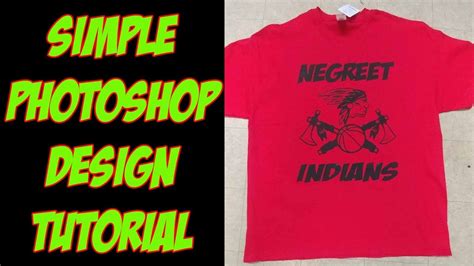 creating a simple t shirt design in photoshop tutorial youtube