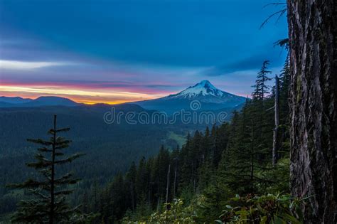 Beautiful Vista Of Mount Hood In Oregon Usa Stock Image Image Of