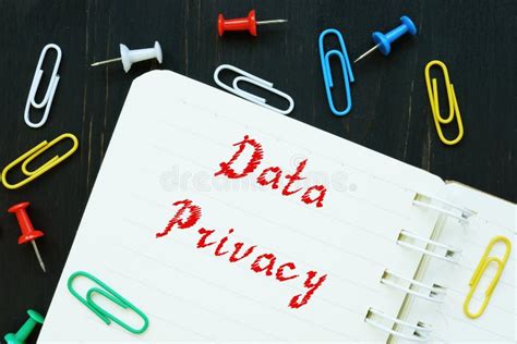 Financial Concept About Data Privacy With Inscription On The Piece Of