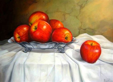Historia Y Evolución De La Pintura Artística Bodegon Con Manzanas