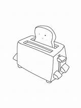 Toaster Coloring Printable sketch template