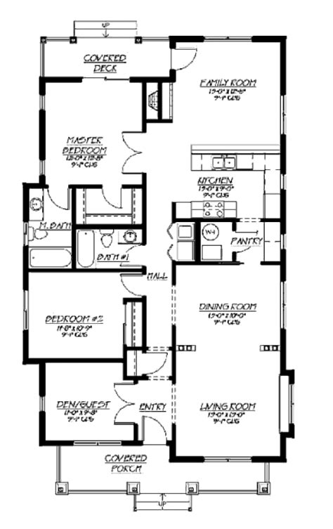 Bungalow Style House Plan 3 Beds 2 Baths 1500 Sq Ft Plan 422 28