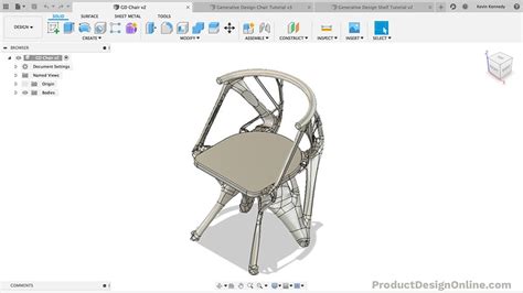 Generative Design Designing A Stronger Chair In Fusion 360 Product