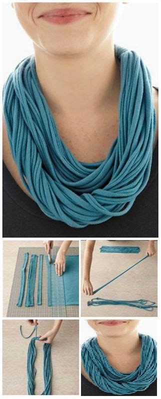 Make Your Own Diy Infinity Scarves Using An Old T Shirt Alldaychic