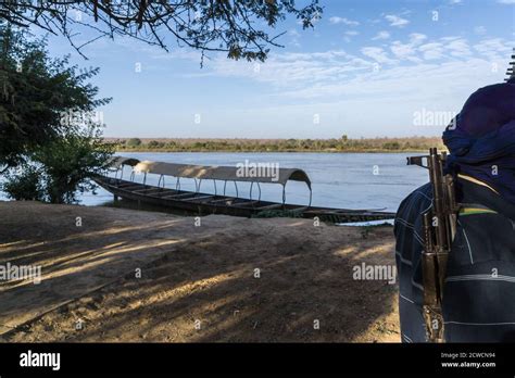 Fishing Boat On The Niger River Niger Stock Photo Alamy