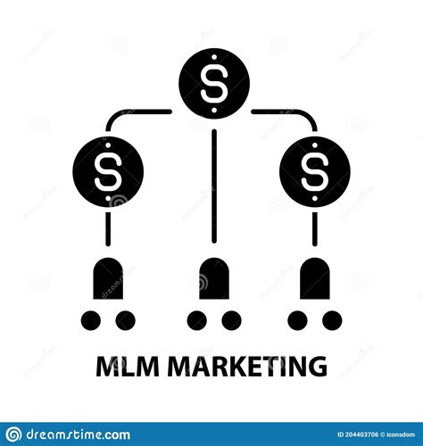 Mlm Marketing Symbol Icon Black Vector Sign With Editable Strokes