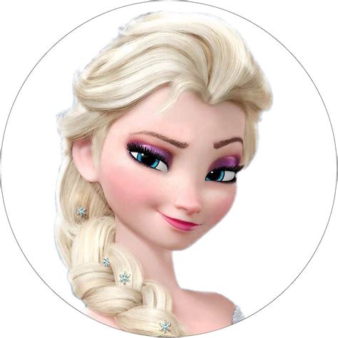 Frozen Elsa Edible Image Cake Topper Elsa 8 Inch Round Elsa Etsy