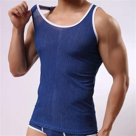 Men Brand Sexy Underwear Mens Undershirt Tank Top Man Fitness Vest Breathable Quick Dry