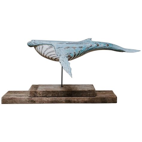 Wooden Whale Sculpture At 1stdibs
