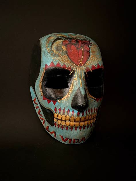 Made To Order Day Of The Dead Mask Mask For Men Catrin Dia Etsy