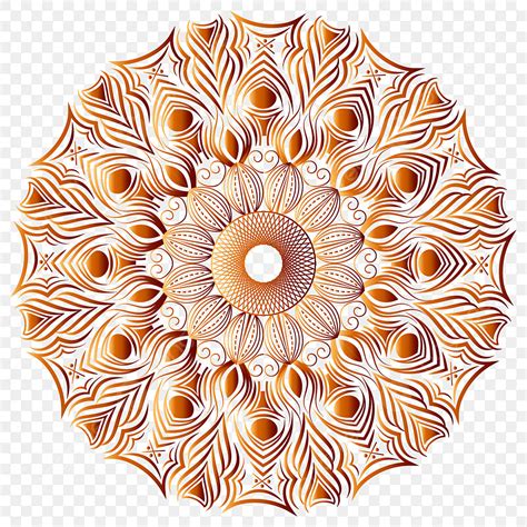 Gambar Dekorasi Ornamen Bunga Islami Berlatar Belakang Pola Lingkaran