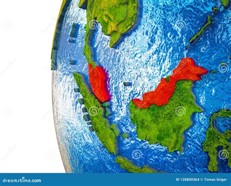 Malaysia On 3d Earth Stock Illustration Illustration Of Model 128800364