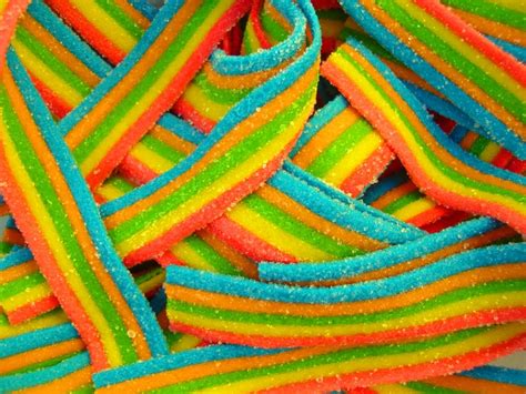 Rainbow Ribbon Candy Rainbow Candy Sour Candy Favorite Candy