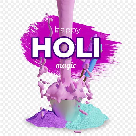 Tree From Above Hd Transparent Happy Holi Magic With Splashing Paint