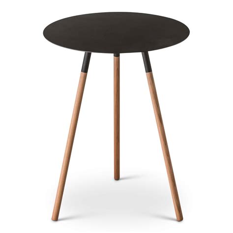 Plain Round Side Table Black Gessato Design Store