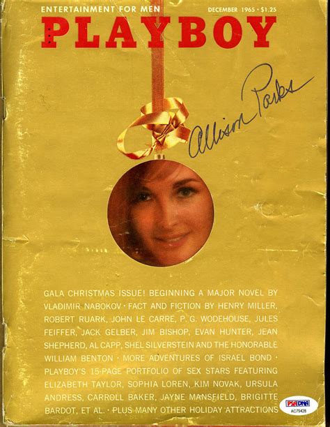 Allison Parks Signed December 1965 Playboy Magazine Playmate Psadna