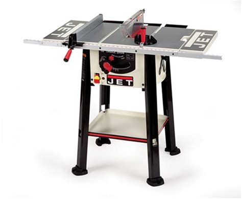Review Jet Benchtop Table Saw 10 With Fixed Stand And Storage Shelf