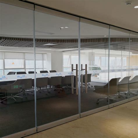 Frameless Glass Office Furniture Partitions Operable Walls