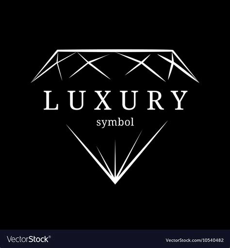 Luxury Diamond Gem Contour Symbol Royalty Free Vector Image
