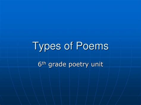 Ppt Types Of Poems Powerpoint Presentation Free Download Id2273045