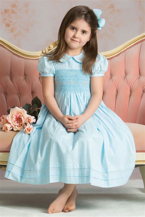 Madison Blue Smocked Strasburg Children Girls Easter Dresses