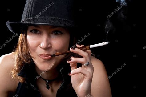 Woman With Cigarette Holder — Stock Photo © Zastavkin 4101736