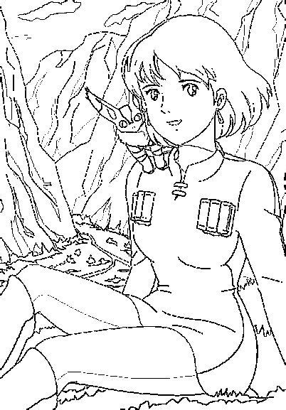 Nausicaa of the valley of the wind 7. 107 best images about Studio Ghibli Coloring Pages on ...