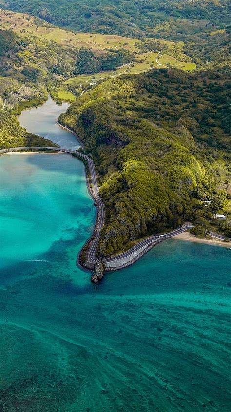 Island Ocean Drone Aerial Photo Mauritius