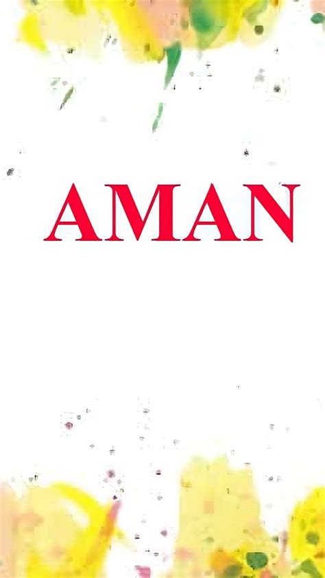 Aman Naam Ka Colourful Naam Aman Hd Phone Wallpaper Peakpx