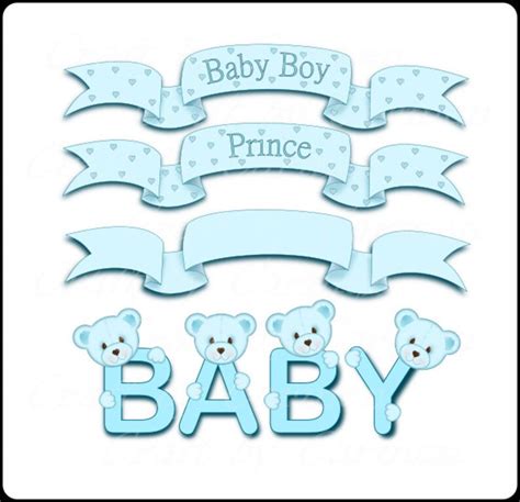 Banners Clip Art Baby Clip Art Baby Banners Baby Baby Etsy