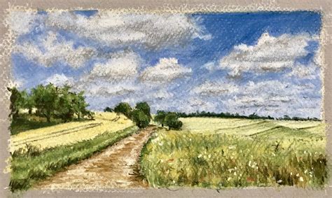 Simple Pastel Pencil Landscape By Phil Davies Has Just Been Added To