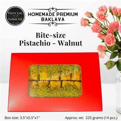 BITE SIZED TURKISH BAKLAVA Pistachio Walnut Ready To Eat PCS