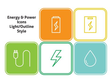 Energy And Power Icon Bundle Graphic By Bennynababan403 · Creative Fabrica